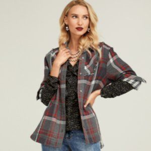 Cabi Tavern Flannel Shirt Jacket